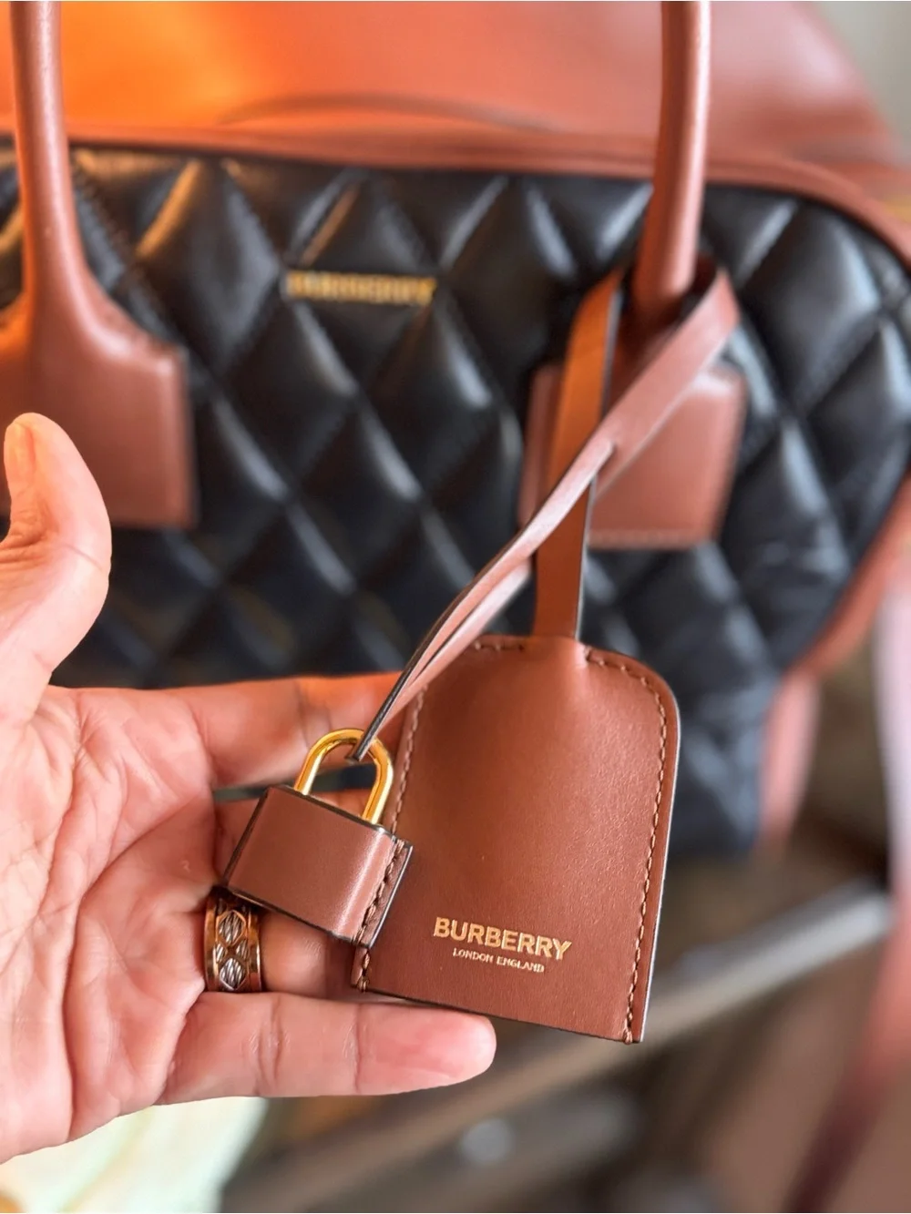 Burberry cube Leather Satchel !